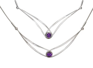 Open image in slideshow, Gemstone Swing Necklace
