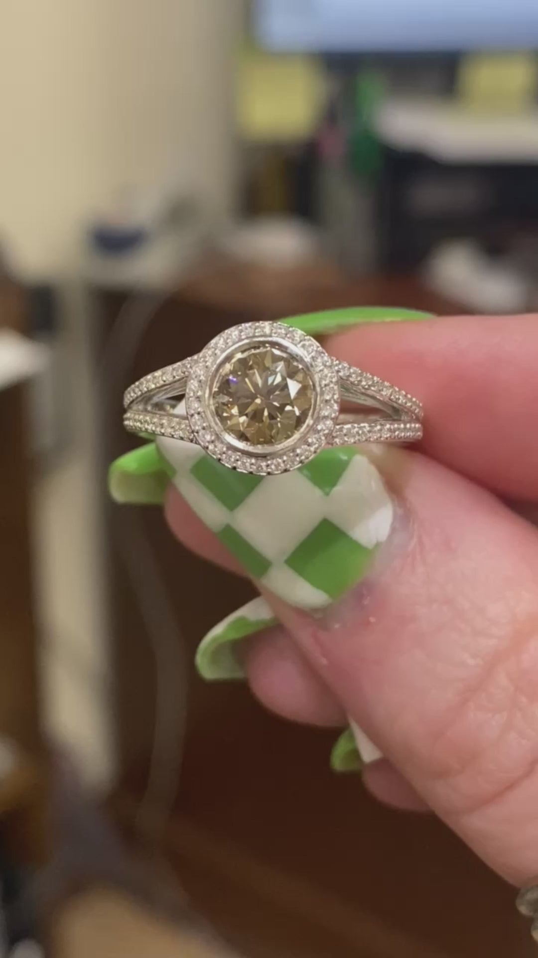 1.00ct Cognac Diamond Engagement Ring